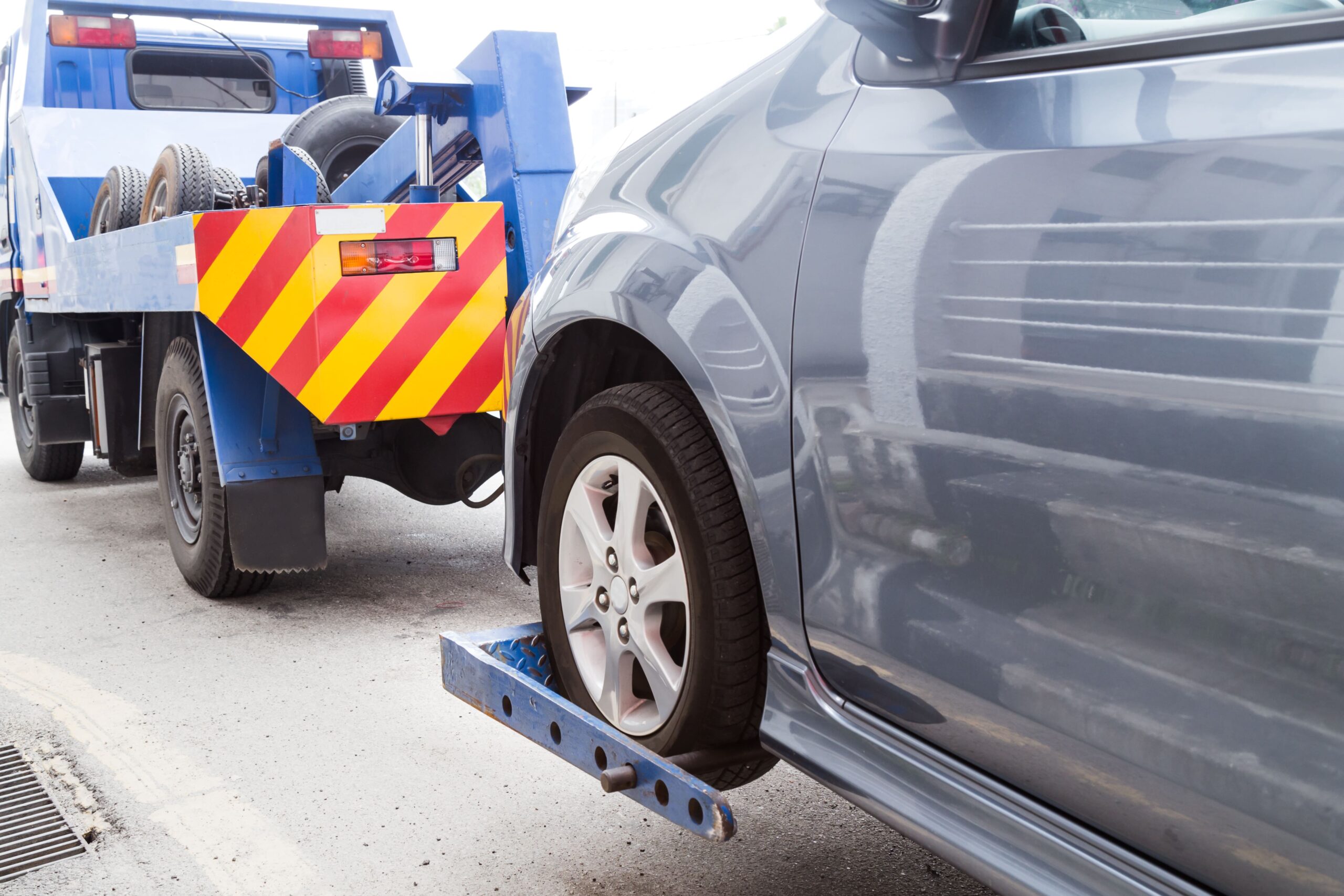 car being towed