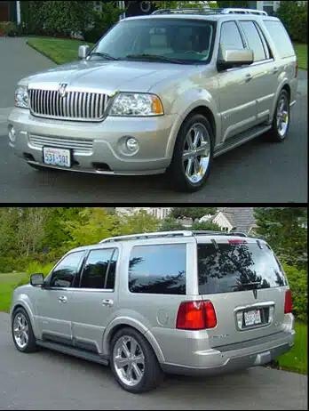 A silver SUV before repair.