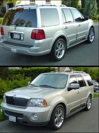 A silver SUV after repair.